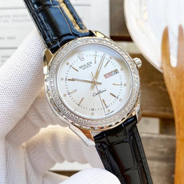 ROLEX Geneve Cellini  Stainless Steel Mechanical Movement 41MM Watch